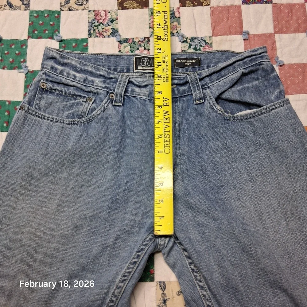 Y2K Levi 559 Relaxed Straight 32x32 Blue Stone Wash Jeans Mens‎